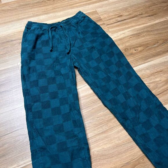 VANS Deep Teal Green “Check It Out” Range Corduroy Pants – Size S - Picture 2 of 7